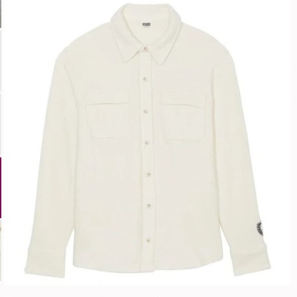 VS PINK Reverse Fleece Shacket NWT - Picture 5 of 8